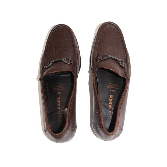 Allen Edmonds VINCI Brown Leather Moc Toe Slip On Horsebit Loafers Mens 10.5 D main image 9